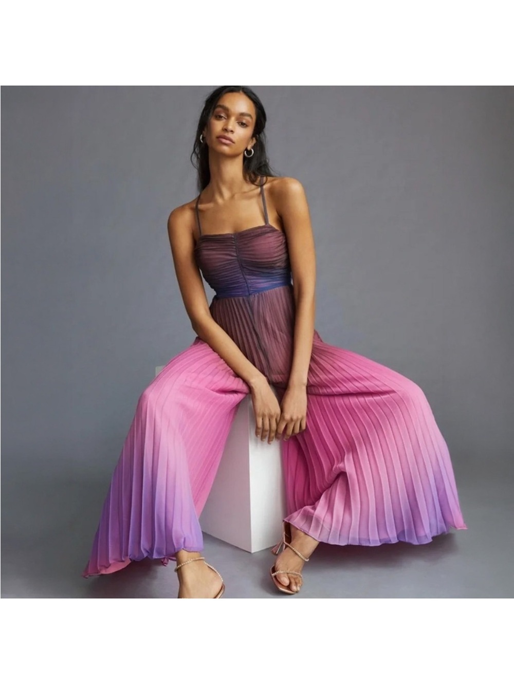 Ranna Gill pleated tie-back jumpsuit